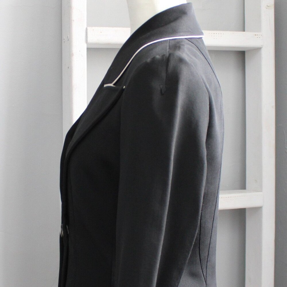 KARL LAGERFELD Runway Vintage '93 Tailored Black & White Blazer Size 36 / Small - Picture 6 of 10